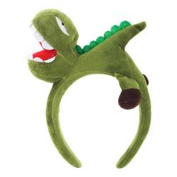 Oshhni Dinosaurier-Stirnband, Halloween-Kostüm, Kopfbedeckung, Tierhaarband, Kopfbedeckung für Kostüme, Grün von Oshhni