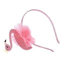 Oshhni Flamingo Kopf Hoop Haarband Requisite Kostüm Zubehör Dekoration Kopf Bopper Stirnband für Mädchen Kinder Jungen Geburtstag Urlaub von Oshhni