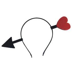 Oshhni Herz-Stirnband, Kopfschmuck, Valentinstag-Dekoration, Kopfbedeckung, dekorativer Haarschmuck, Haarreifen zum Verkleiden von Kostüm-Requisiten, 1 Herz von Oshhni