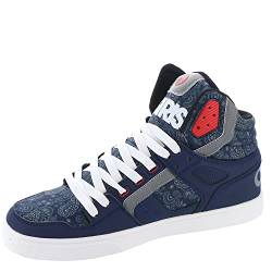 Osiris Clone Skate-Schuh für Herren, Marineblau/Rot/Paisleymuster, 42.5 EU von Osiris