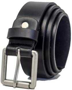 Ossi Herren 34mm Jeansgürtel Gepflegt Lässig - Schwarz 3XL von Ossi