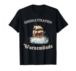 HEIMATHAFEN - Warnemünde Segelschiff T-Shirt als Geschenk T-Shirt von Ostsee Urlaub Küsten Sommer Shirts & Geschenke