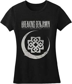 Breaking Benjamin Cresent Moon Junior Women's Black T-Shirt Size S von Otac