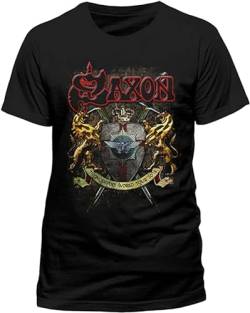 Saxon Thunderbolt World Tour 2018 Mens T-Shirt Black Size L von Otac