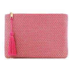 Otto Angelino Damen Otto102 Clutch, Rosa Schachbrett Stich, Einheitsgröße EU von Otto Angelino