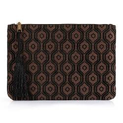 Otto Angelino Women's OTTO530 Designer Damen Clutch, Cinnamon von Otto Angelino