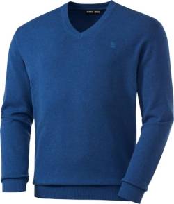 Otto Kern Pullover Herren mit V-Ausschnitt, Strickpullover aus 100% Baumwolle, Bequemes Sweatshirt in Regular-Fit Passform, Blau, Gr. 3XL von Otto Kern