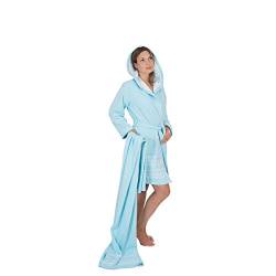 Otto-Werner Set Damen Badejacke Bademantel Saunamantel und Strandtuch Auqa 63254 +6354 (XS) von Otto-Werner