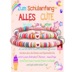 2 Stück Mutter Tochter Armband Kindergarten Grundschule Einschulung Mädchen Geschenk, Tochter Von Mama Schulanfang Mädchen Geschenk Schulkind Geschenk Erster Schultag Deko 2024 Schulkind Armband von OuMaiFeng