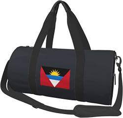 Antigua-Barbuda-Flagge, Reisegepäck, Seesack, Sport, faltbar, faltbar, Schwarz von Oudrspo