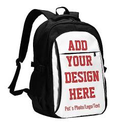 Benutzerdefinierter Laptop für Damen und Herren, personalisierte Rucksäcke mit Textbild, individuelle Reise-Büchertaschen, Anime-Cartoon, individueller lässiger Reiserucksack von Oudrspo
