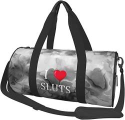 I Love Sluts Reisegepäck, Seesack, Sport, faltbar, faltbar, Marmorierung von Oudrspo