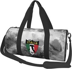 Italia-Flagge-Love-Home-Italy- Reisegepäck-Seesack, Sport-Rollbare, Faltbare Reisetasche, Marmorierung von Oudrspo