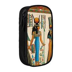 Oudrspo Frauen im Alten Ägypten Bedrucktes großes Federmäppchen, langlebiges Federmäppchen, tragbare Schreibwarentasche, Schreibwaren-Organizer von Oudrspo