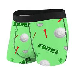 Oudrspo Herren Shorts Boxershorts Golf Muster Weiche Unterhose Stretch Boxershorts mit Beutel S-XXL von Oudrspo