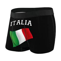 Oudrspo Herrenshorts Boxershorts Italien Italien Italienische Flagge Weiche Unterhose Stretch-Boxershorts mit Beutel S-XXL von Oudrspo