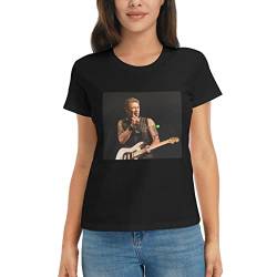 Peter German Maffay Damen Basic Kurzarm-T-Shirt, passgenaues T-Shirt, feuchtigkeitsableitendes Rundhals-T-Shirt von Oudrspo