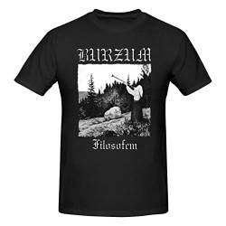 Shirt for Burzum Herrenanpassungs-Kurzärmler-Crewneck-T-Shirt, klassisches Baumwoll-T-Shirt von Oudrspo