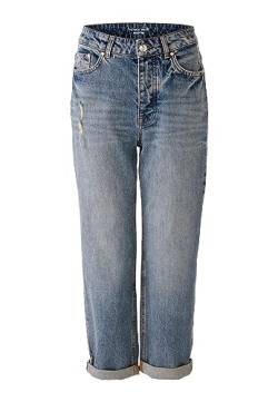 Oui Damen Jeans The HIGH Waist Straight Fit, Cropped Straight fit Uni Freizeit Denim von Oui