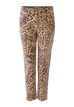 Oui Damen Jeans The Relaxed Tapered Fit, high Waist, Cropped Relaxed fit Animalprint Freizeit Baumwolle von Oui