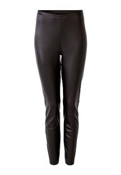 Oui Damen Leggings CHASEY in Lederoptik Slim fit Uni Festlich, Freizeit Lederimitat von Oui