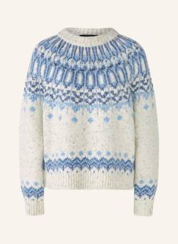 Oui Pullover Mit Pailletten blau von Oui