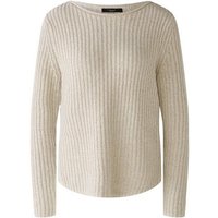 Oui Rundhalspullover Pullover NAOLIN Baumwollmischung von Oui