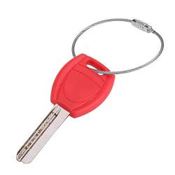 Edelstahldraht Schlüsselbund Kabelseil Schlüsselring mit Schraubverschluss Kabel Schlüsselring Ring Hängende Gepäckanhänger Taschenlampe von Oumefar