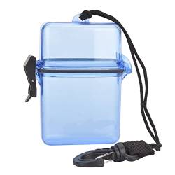 Oumefar Tauch-Trockenbox, Surf-Kajak-Box, Kunststoff, Transparent, Unterwasser-Kajak-Dichtungsbox mit Seilhaken für Surf-Kanu-Kajak (Transparentes Blau) von Oumefar