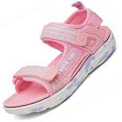 kinder Sommerschuhe sandalen für Jungen und Mädchen Outdoor Trekking,Rosa,32EU von Ouoruee