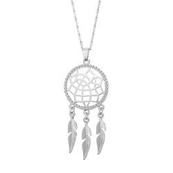 Ouran Fashion Choker Halskette für Frauen, Traumfänger Anhänger Halskette für Mädchen Lange Halskette Glänzende CZ Kristall Anhänger Halskette (Versilbert) von Ouran