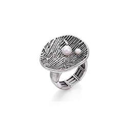 Ouran Größenverstellbare Ringe für Frauen, versilbert, Vintage-Statement-Ring mit glänzendem Kristall, Ewigkeitsring, Verlobungsring, Geschenk für Freunde, Kristall, Kristall, von Ouran