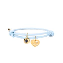 Ouran Ich liebe dich 100 Sprachen Lederarmband Verstellbare String Armbänder Liebe Herz Anhänger Charms Armband Geschenke für Frauen und Männer (Blau & Vergoldet) von Ouran