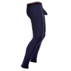 Ouruikia Herren Thermounterwäsche Hose Thermohose Lange Unterhose mit separatem Beutel, blau, L von Ouruikia