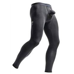 Ouruikia Herren Thermounterwäsche Thermo Unterhose Warme Herren Lange Unterhose Long Johns Thermohose grau, Mittel von Ouruikia