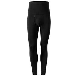 Ouruikia Thermo-Unterwäsche für Herren Hohe Taille Thermo Unterwäsche Hält Warm Thermowäsche Base Layer Schwarz L von Ouruikia