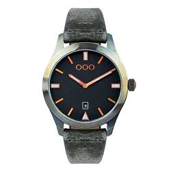 Out of Order BLACK 143 Quarz Stahl Bronze Antik Leder Schwarz Uhr Herren, Gurt von Out of Order