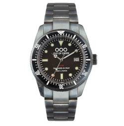 Out of Order Black Auto Stahl Schwarz Datum Vintage Ruiniert Herren Uhr von Out of Order