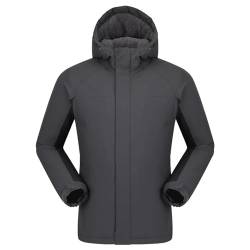 Herren-Skijacke, wasserdichte Outdoor-Jacke, winddichte Wanderjacke für Herren, Fleece-Futter, abnehmbare Kapuze, geeignet für Schnee im Freien von OutPro