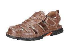 OutPro Herren-Sandalen mit geschlossener Zehenpartie Herren-Ledersandalen von OutPro