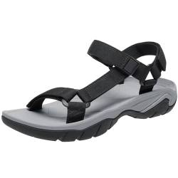 OutPro Sandalen Damen, Wandersandalen Damen, modische Damen-Sportsandalen für den Sommer,bequeme wasserdichte, mit Fußgewölbeunterstützung, lässiges Camping, Strand, Outdoor, Schwarz, 42-EU von OutPro