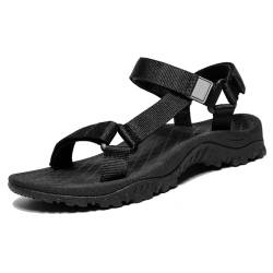 OutPro Wander-Sportsandalen für Damen rutschfeste Wassersandalen bequeme sportliche Sandalen für den Watstrand im Freien,Schwarz 40 von OutPro