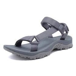 OutPro Wander-Sportsandalen für Damen rutschfeste Wassersandalen bequeme sportliche Sandalen für den Watstrand im Freien,dunkelgrau 41 von OutPro