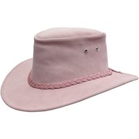 Outbacker Cowboyhut Australischer Lederhut aus weichem Wildleder in hellblau und rosa Hergestellt in Australien von Outbacker