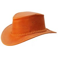 Outbacker Cowboyhut Kinder Cowboy Lederhut, Sonnenschutz für Kopf und Gesicht Australian Style Cowboy Hut von Outbacker