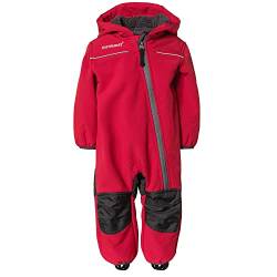 Outburst - Baby Kinder Jungen Softshell-Overall Schneeanzug gefüttert wasserdicht 10.000 mm Wassersäule atmungsaktiv Winddicht, rot/anthrazit - 14438169 - Größe 110 von Outburst