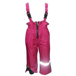 Outburst - Baby Mädchen Regenhose Matschhose Skihose Latzhose Fleecefutter wasserundurchlässig, pink,Größe 110 von Outburst