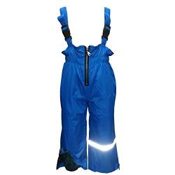 Outburst - Jungen Regenhose mit Latz und Fleece Wasserundurchlässig Matschhose, blau - Größe 98 von Outburst