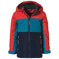 Outburst - Jungen Winterjacke 3-farbig mit Kapuze, wasserdicht 10 000mm Wassersäule, Winddicht, atmungsaktiv, weiches Futter, wattiert, Mehrfarbig - 6832601, Größe 128 von Outburst