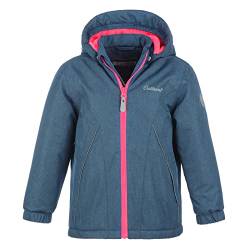 Outburst Kinder Mädchen Funktionsjacke Regenjacke - Outdoor-Jacke mit Fleece-Futter Denim-Blau/Neon-Pink Größe 140 von Outburst